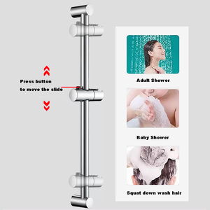 Barre <span class=keywords><strong>de</strong></span> <span class=keywords><strong>douche</strong></span> coulissante en acier inoxydable au design moderne, réglage <span class=keywords><strong>de</strong></span> la hauteur et <span class=keywords><strong>de</strong></span> l'<span class=keywords><strong>angle</strong></span>, pomme <span class=keywords><strong>de</strong></span> <span class=keywords><strong>douche</strong></span> à main, appartement, hôtel - Product Image 3
