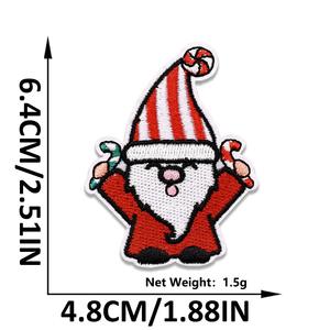 Vente en gros de patchs thermocollants brodés de Noël personnalisés patchs sur le thème du père Noël bonhomme de neige bricolage vêtements vestes chapeaux jeans IPads - Product Image 4