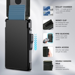 Nuovo cellulare portatile magnete porta carte portafoglio magnetico in <span class=keywords><strong>pelle</strong></span> porta carta magnetica - Product Image 6