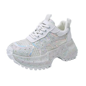 Chaussures de sport décontractées à semelle épaisse pour femmes, motif ciel étoilé et cristaux aquatiques, confortables et respirantes - Product Image 6