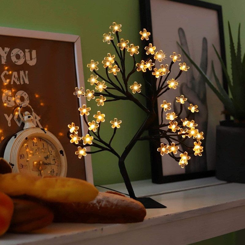 48 LED Tabletop Bonsai Tree Light - Perfect for Christmas