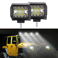 HAIZG-foco de luz LED de trabajo superbrillante, 24V, 4 pulgadas, todoterreno, coche, camión, Tractor, faro led