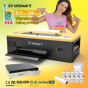 Erasmart chúng tôi A3 dtf chuyển phim máy in t Áo sơ mi máy in CE FCC dệt kỹ thuật số impresora 1390 xp600 Hồng dtf máy in - Product Image 1