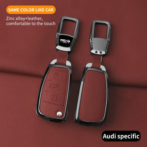 NUEVA Funda de Cuero y Aleación de Zinc para Llave de Coche Audi C6 R8 A1 A3 Q3 A4 A5 Q5 A6 S6 A7 B6 B7 B8 8P 8V 8L TT RS Sline - Product Image 5