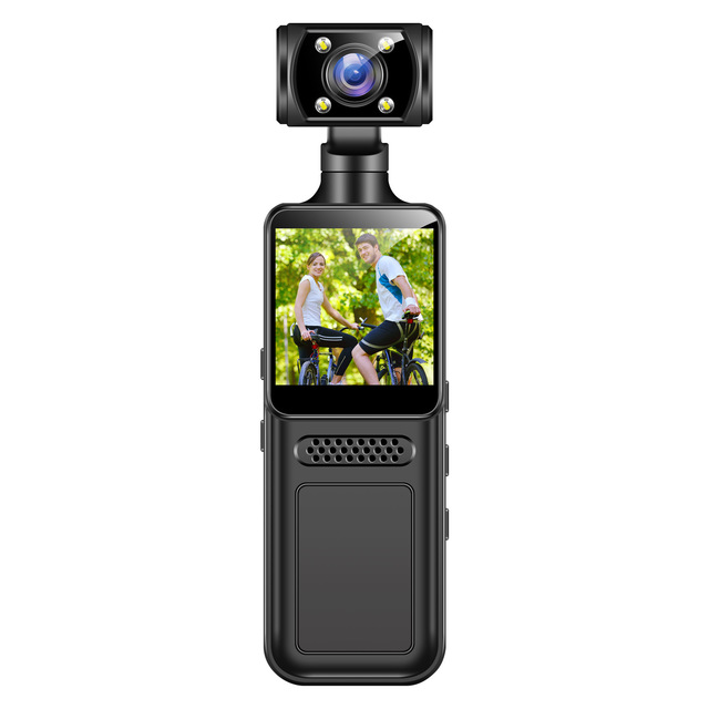 Portable 4K WiFi CMOS Sensor Body-Worn Camera MicroSD 256GB 180 Wide Angle IP67 Waterproof 1.3" Screen Outdoor Sports Travel