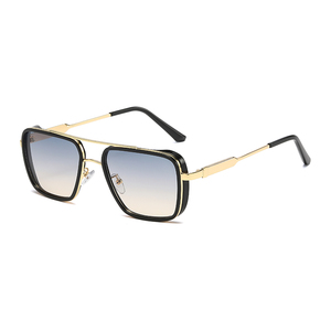 Trendy Metal Square Steampunk Sunglasses <strong>Custom</strong> Logo Metal <strong>Shades</strong> Sun Glasses