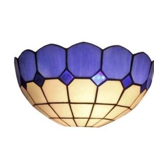Lampe murale demi-éclairante LED 2700K en verre Tiffany brun fait main avec feuille de cuivre, style européen, pour salon, application vintage moderne - Product Image 6