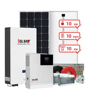 Bslbatt kit de sistema solar de irrigação, 15 kw, sistema de painel solar para agricultura