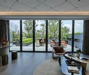 Portes patio pliantes à grande ouverture certifiées ISO avec moustiquaire invisible <span class=keywords><strong>en</strong></span> option pour villas de luxe <span class=keywords><strong>en</strong></span> Asie - Product Image 2