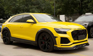 Kit de cuerpo de fibra de carbono seco para Audi RSQ8 actualización estilo <span class=keywords><strong>Aulen</strong></span> pieza de automóvil falda lateral labio delantero difusor trasero alerón rueda ceja - Product Image 3