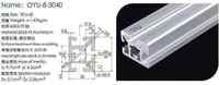 3040 Usine Exporter directement le profil en aluminium d'extrusion de polissage anodisé standard pour l'industrie