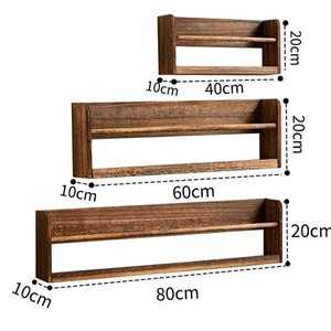Étagère murale en bois 40x10x20cm, rangement polyvalent pour livres, magazines, papeterie, organisation de la maison et du bureau - Product Image 4