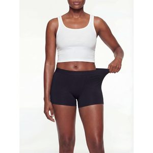 FOXA Lot de 6 boxers courts pour femme, taille mi-haute, respirants, noirs - Product Image 4
