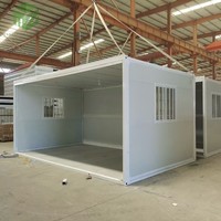 Casa Contenedor Plegable y Personalizable con Estructura de Acero Estable para Espacio Comercial Temporal Multiusos