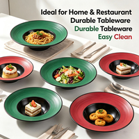 Assiettes de service en mélamine non toxique, style japonais, vaisselle haut de gamme en résine pour hôtels et restaurants, assiettes recouvertes de paille
