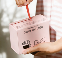 Boîte à café en carton ondulé écologique et recyclable, impression personnalisée, bande détachable pour grains de café bio, sucre, chewing-gum, gelée