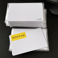 Auf Lager NFC215 Chip PVC Weiße Blanko-Karte CR80 13,56MHz Bedruckbare RFID NFC Smart Card