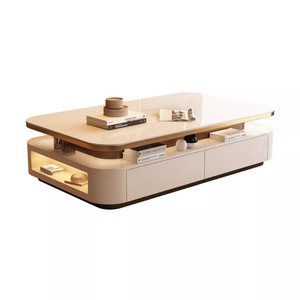 Juego de Mesas de Centro Redondas de Piedra Sinterizada de Lujo Moderno Italiano, Mesa de Centro Encajada para Apartamento, <span class=keywords><strong>Precio</strong></span> de Fábrica al por Mayor - Product Image 5