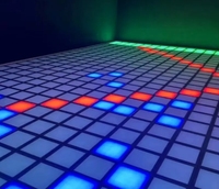 Lumières LED interactives pour sol de jeu DMX RGB, briques lumineuses sensibles au toucher pour enfants, indice de protection IP67, CRI 80, garantie de 2 ans