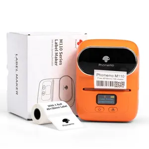 2023 Beelan Premium Phomemo M110 Mini imprimante d'étiquettes sans fil sans encre Portable Bluetooth connecter sans fil pour étiquette papier thermique