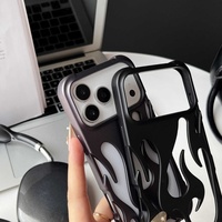 Pour Iphone 17 Air Flamme Motif 3d Texture Refroidissement Ultra Mince Téléphone étui pour Iphone 17 16 Pro Max TPU Soft Phone Case