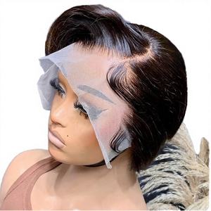 Parrucca Corta Alia con Calotta Piccola per Capelli Biondi, Frontale in Pizzo, Base in Pizzo, Densità 150%, Capelli Umani Remy, Vendita Calda per Donne - Product Image 5