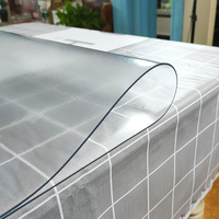 Film de protection transparent en PVC souple pour table, imperméable et anti-poussière, pour couverture de table, surface de bureau, protection domestique