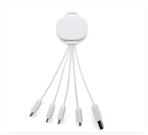 En ucuz toptan özel promosyon hediyesi 3 4 5 6 in 1 renkli ışık beyaz Usb şarj kablosu hepsi bir Usb kablosu ışık ile - Product Image 2