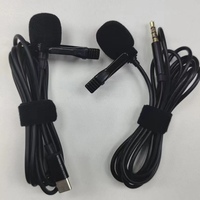 Klip mikrofon kondensor berkabel pada mikrofon Lavalier Lapel Omnidirectional cocok untuk iPhone/Android/Windows/komputer