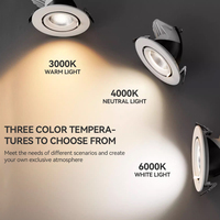 Dingdian LED 12W/20W/30W/35W Cob Elephant Trunk Spotlight Intérieur chambre 360 Réglable Anti-éblouissement Plafond LED Spotlight