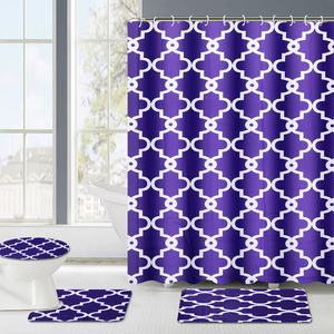 ชุดพรมห้องน้ำพิมพ์ลายด้วยการระเหิดด้วยม่านอาบน้ำ - Product Image 3