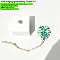 Plataforma Magnética para Arañas en Forma de Araña, Colorida, de Metal, con Cuerda Tejida a Mano para Escalar, Accesorios para Terrarios