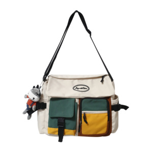 Nuevo Bolso Bandolera de Nailon con Bloques de Color, a la Moda, Impermeable, Antirrobo, con Diseño de Contraste, para Uso Casual - Product Image 2