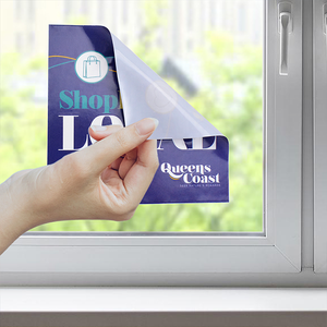 Waterproof <strong>Static</strong> <strong>Cling</strong> Sticker Decals Window Car Glass Double Side Reversed <strong>Vinyl</strong> Custom Logo Window Stickers for Business - Product Image 3