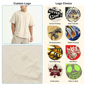 Camiseta Extra Grande para Hombre de Alta Calidad, 100% Algodón, Peso Pesado 230g, Cuello Redondo, Diseño Liso, Manga Corta, Transpirable - Product Image 3