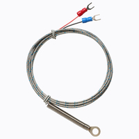 Capteur de température à montage en surface pour rondelle à ressort de type K/E/J à thermocouple avec fil de détection de température en option M6/M5