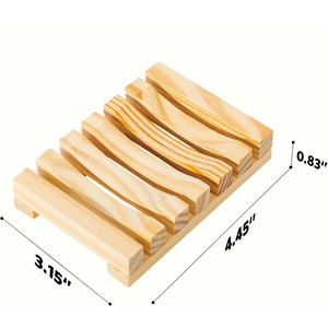 Juego de Cinco Piezas de Bambú para Baño, Moderno y Sencillo, con Jabonera Ovalada Natural, Venta Directa de Fábrica - Product Image 4