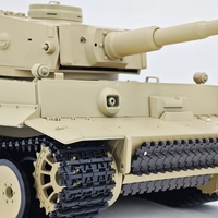 3818-1 1/16 Modelo de Tanque Alemán Tiger I COOLBANK 360 °   Tanque RC de Batalla con Torreta Giratoria Modificada, 2.4Ghz IR+BB, Juguetes RC para Adultos, Regalos para Aficionados