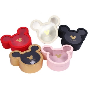 Caixas de presente personalizadas de mickey mouse, venda quente de caixas de presente de luxo personalizadas para doces e chocolate com janela transparente