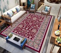 Tapis Bohème Floral Personnalisable Antidérapant en Polyester de Haute Qualité, Fabriqué à la Machine, pour Salon et Maison – Vente en Gros