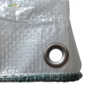 140gsm/150gsm 100% شفافة HDPE + UV الكرز غطاء أو غطاء من قماش مشمع مع ثقوب