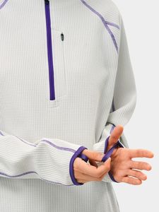 เสื้อกั๊กแขนยาวผ้าฝ้ายกันแดดแห้งเร็ว ซิปครึ่งตัว ตัดสีสไตล์อเมริกัน ทรงหลวม ใส่เล่นกีฬา ไม่ต้องรีด สำหรับฤดูใบไม้ร่วง - Product Image 3