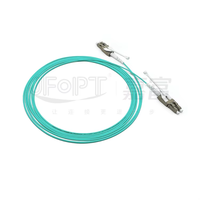 Kabel Patch Fiber LC LC OM3 Duplex Uniboot 3m Push Pull Tab 10G Multimode Low Loss LSZH untuk Pusat Data