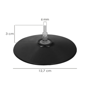 Piastra per trapano in nylon Ø 125 mm con gambo - Product Image 2