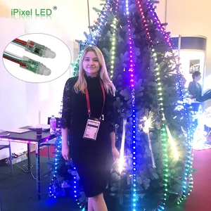 12mm rgb pixel led luzes de corda mudança de cor completa luzes led