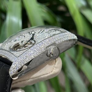 공장 최신 럭셔리 디자이너 자동 시계 투르비용 무브먼트 남성용 시계 다이아몬드 시계 가죽 스트랩 - Product Image 4