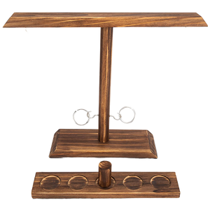 Jeux de lancer d'anneaux pour adultes, jeux de jardin, décoration de terrasse, jeux d'intérieur et d'extérieur, jeu de crochet et d'anneaux en bois pour bars, maison, fêtes - Product Image 4