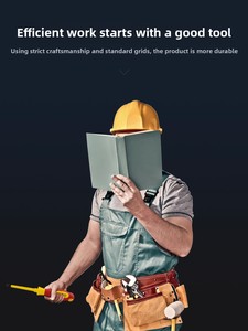 Set di utensili da <span class=keywords><strong>elettricista</strong></span> con manico in acciaio per cacciavite industriale con logo personalizzato isolato - Product Image 2