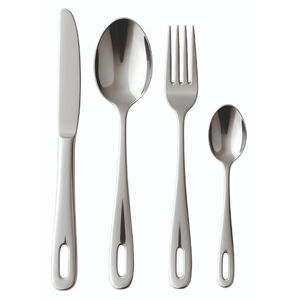 Ensemble de couverts suspendus en acier inoxydable durable de 24 pièces avec finition miroir, compatible lave-vaisselle et support de table - Product Image 5