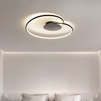 Plafonnier LED moderne de 24W avec pendentif en aluminium pour éclairage intérieur en acrylique pour décoration de salon, chambre à coucher et de hall d'hôtel